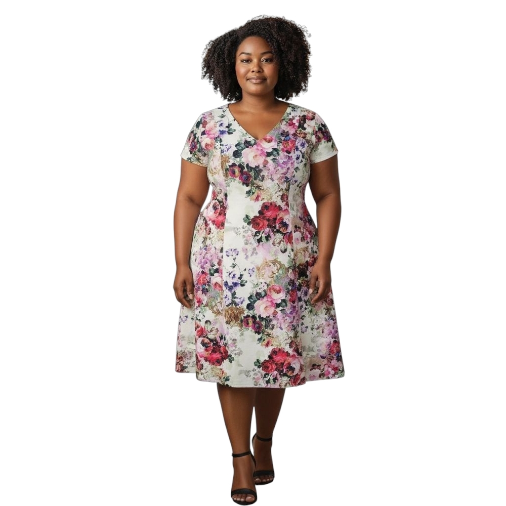 TRULY Multicolor Floral Midi Dress